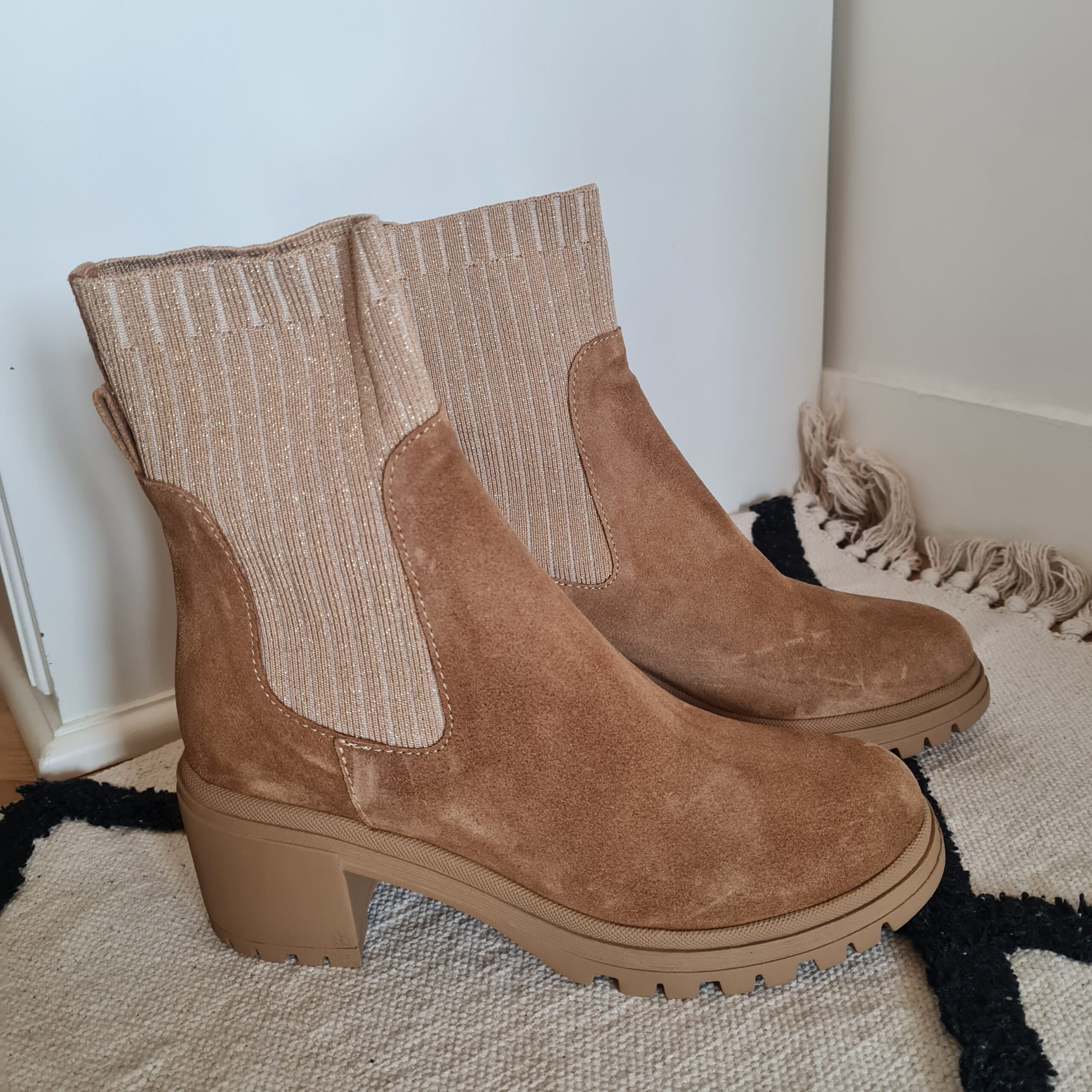 Bottine Dita Camel Reqins