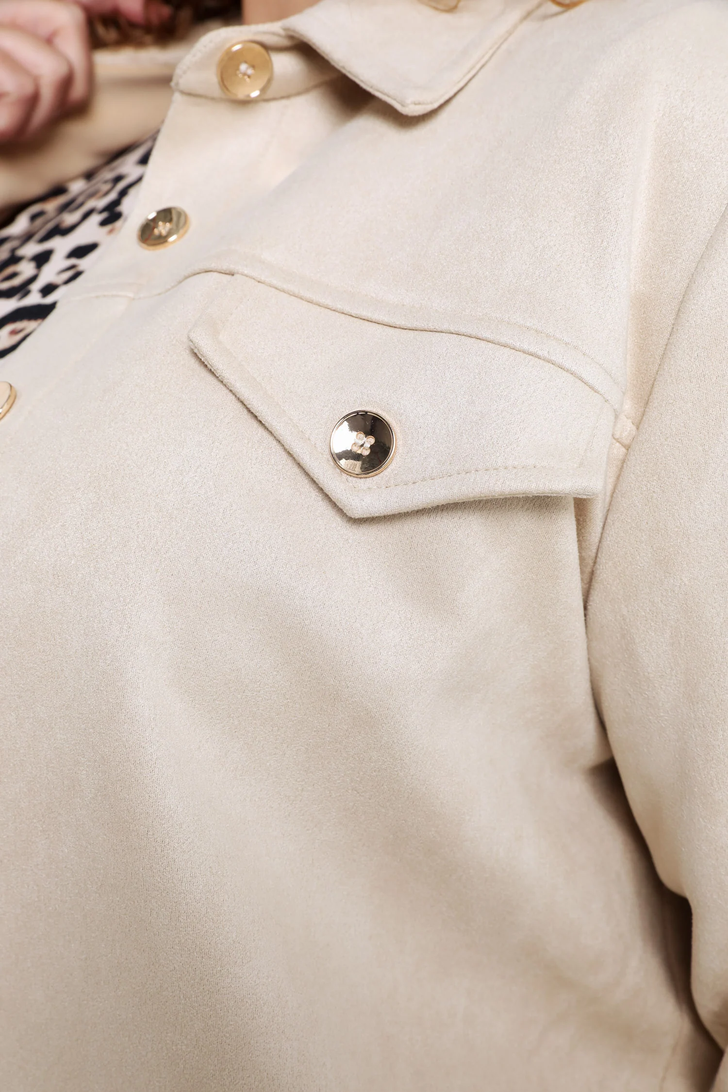 Veste en suédine unie – Image 4