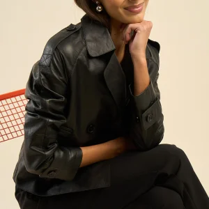 Veste en cuir courte