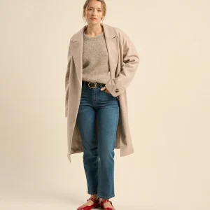 Manteau long ceinturé
