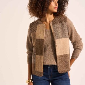 Gilet sans manches motif patchwork