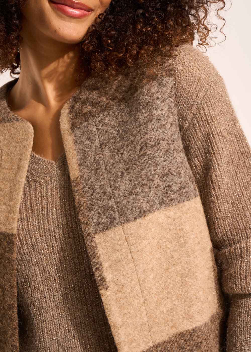 Gilet sans manches motif patchwork