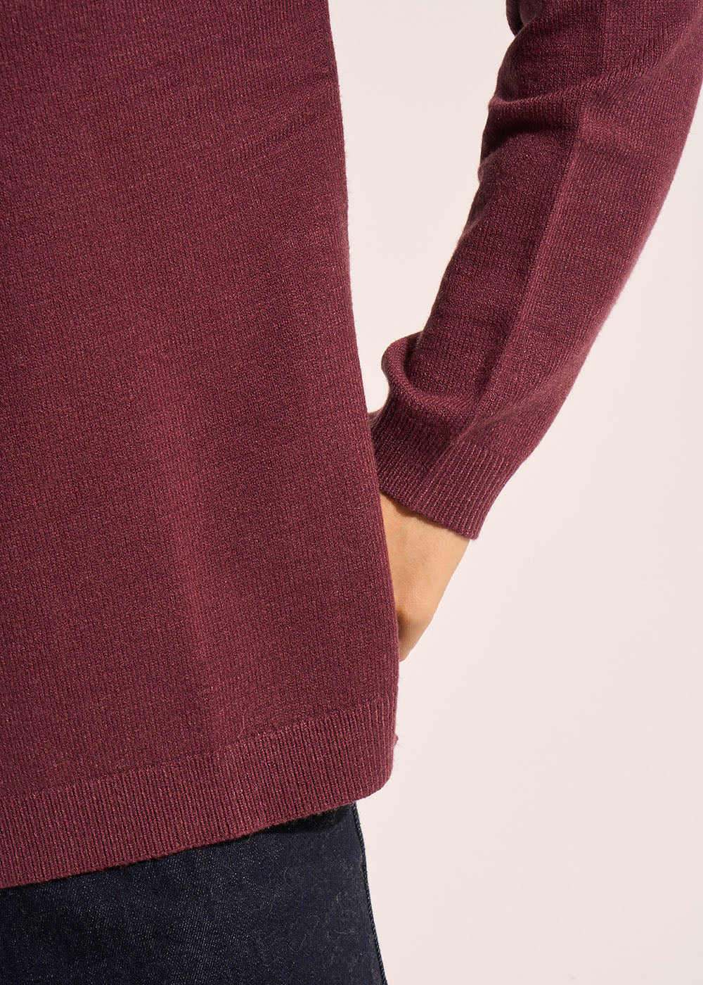 Pull col rond avec manches longues