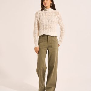 Pantalon coupe large en coton