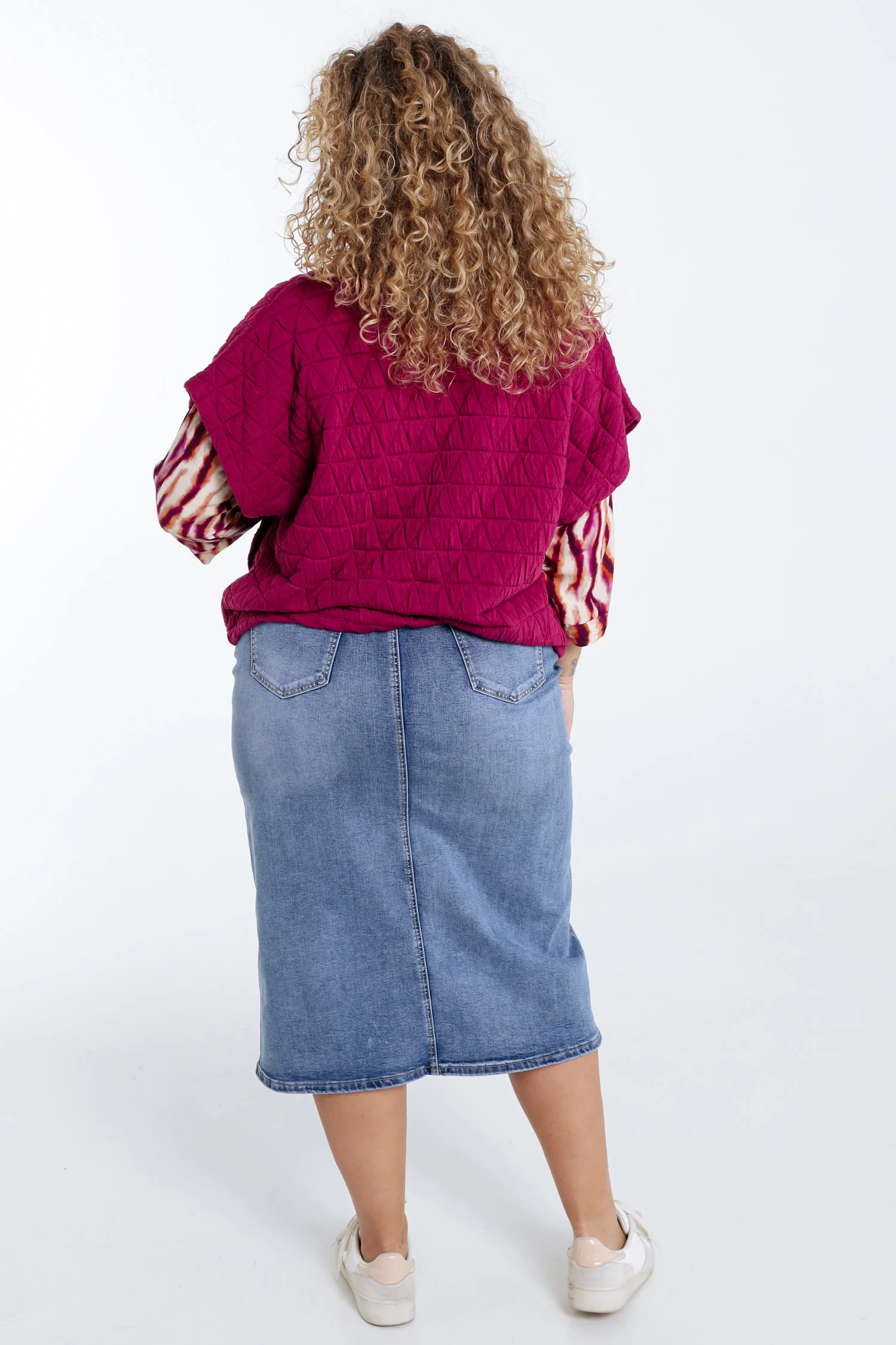 Veste kimono matelassée unie