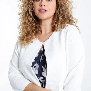 Veste maille effet nid d'abeille unie