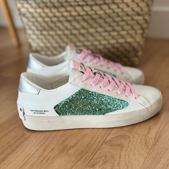 sneaker Distressed Rose Mint CRIME LONDON
