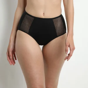 Culotte ventre plat taille haute noir Dim Silhouette Essentiel