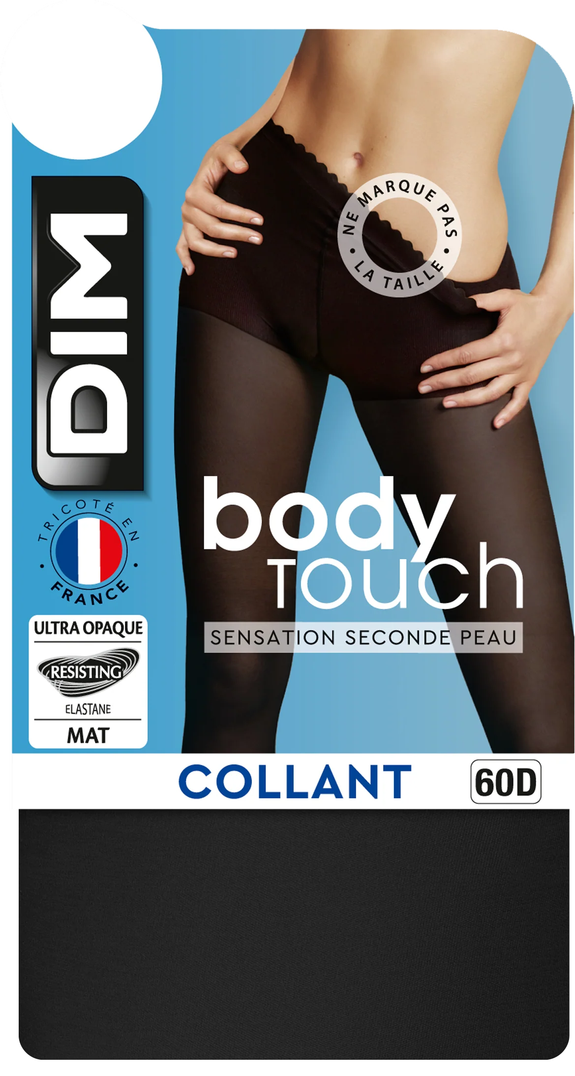 Collant ultra opaque noir 60D Body Touch – Image 4