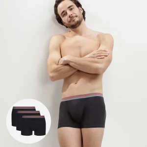 Lot de 3 boxers coton stretch Noir pour homme Daily Colors