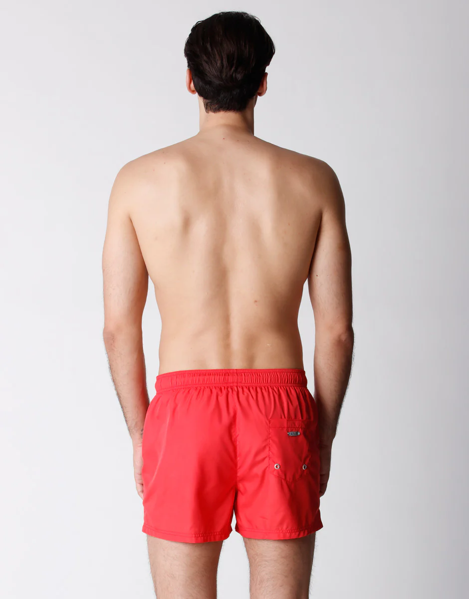 Maillot de bain court pour Homme Rouge avec imprimé Surf