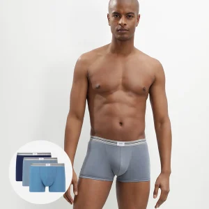 Lot de 3 boxers gris acier noir coton stretch résistant Ultra Resist