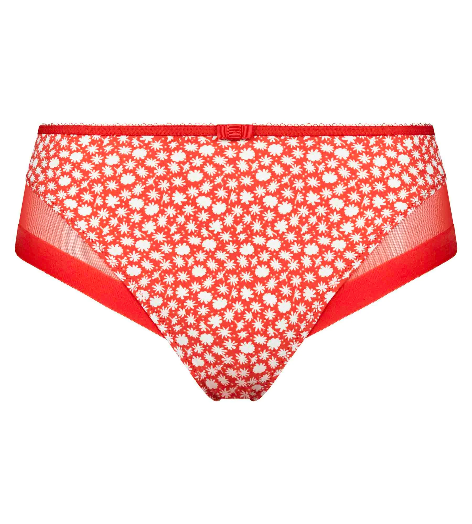 Slip femme en microfibre et tulle Rouge à fleurs Generous – Image 5