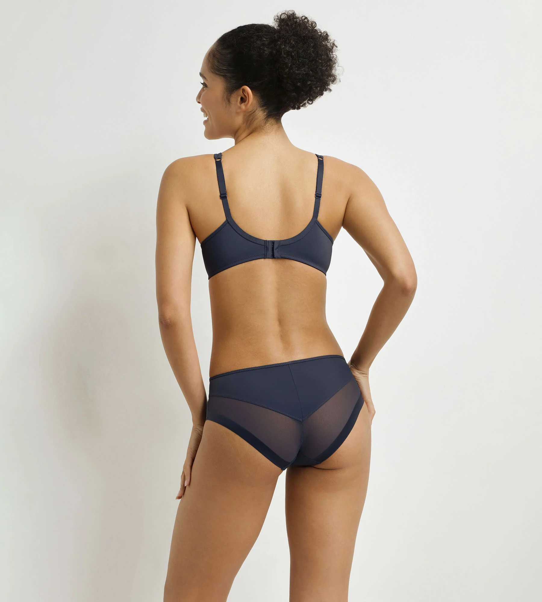 Culotte femme semi-transparente Bleu Formel Dim Generous – Image 4