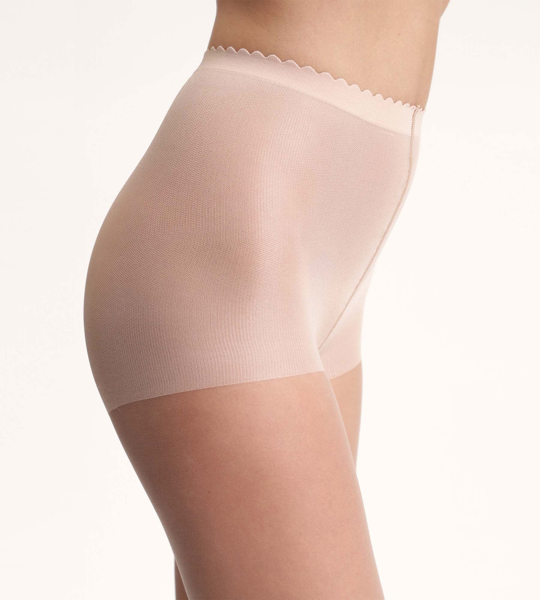 Collant voile transparent beige éclat effet nude Body Touch Dim 17D