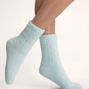 Chaussette chaude femme Bleu Ciel Cocoon Polaire