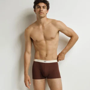 Boxer homme côtelé Chocolat Dim Elegant