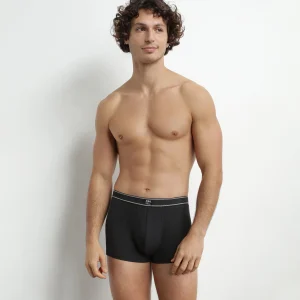 Boxer homme en coton modal côtelé Noir Dim Elegant