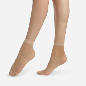 Lot de 2 paires de socquettes voile renforcé Beige Éclat Ultra Resist