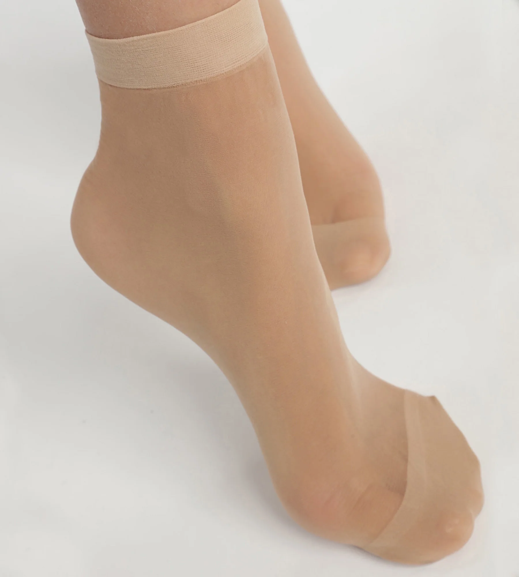 Lot de 2 paires de socquettes voile renforcé Beige Éclat Ultra Resist