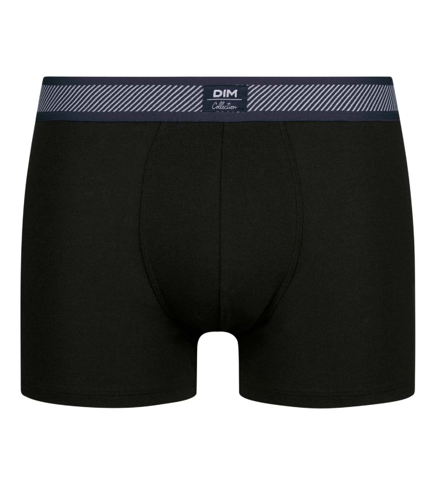Boxer homme en coton modal à ceinture rayée Noir Dim Smart – Image 3