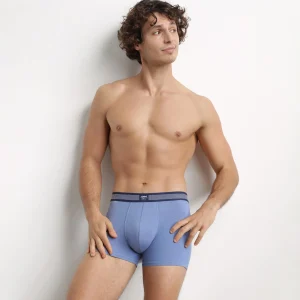 Boxer homme en coton modal à ceinture rayée Bleu Maya Dim Smart
