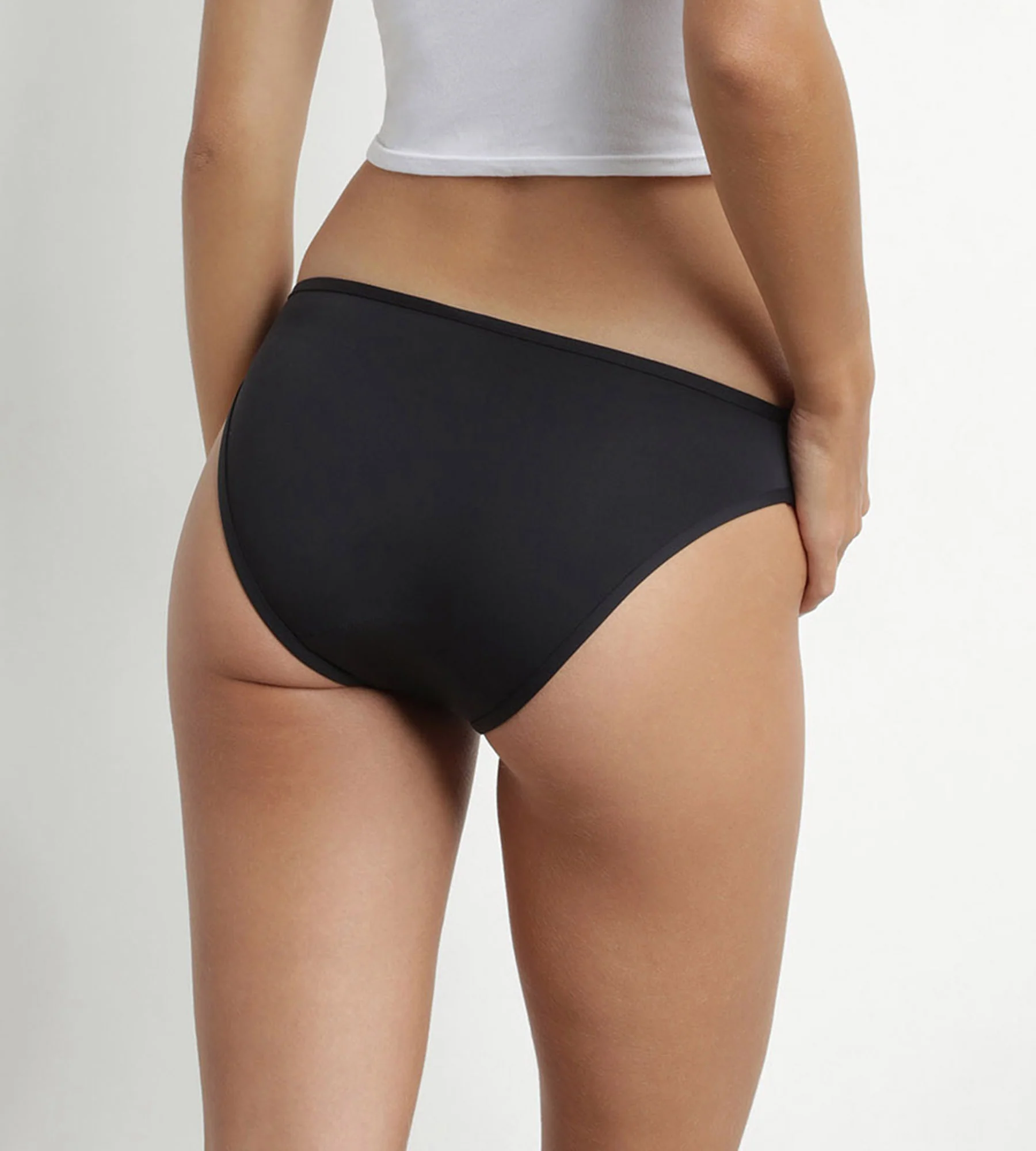 Maillot de bain menstruel slip Noir flux léger à moyen Dim Protect