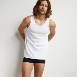Lot de 2 débardeurs homme thermorégulateur en coton Blanc Regul Activ