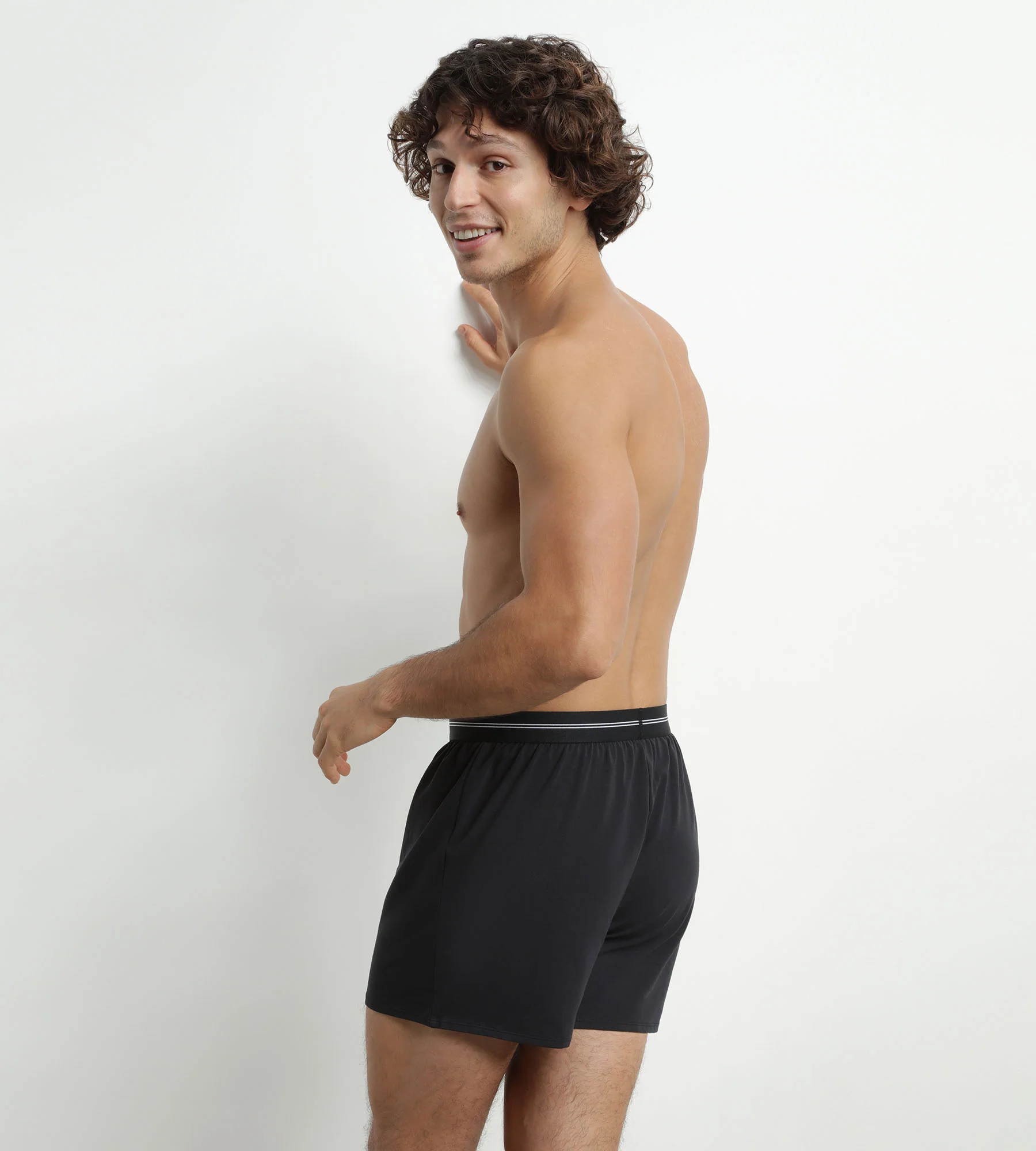 Caleçon homme en coton Noir Dim Icons Essentiel
