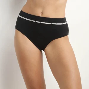 Culotte taille haute en coton modal Noir Dim Icons Essentiel