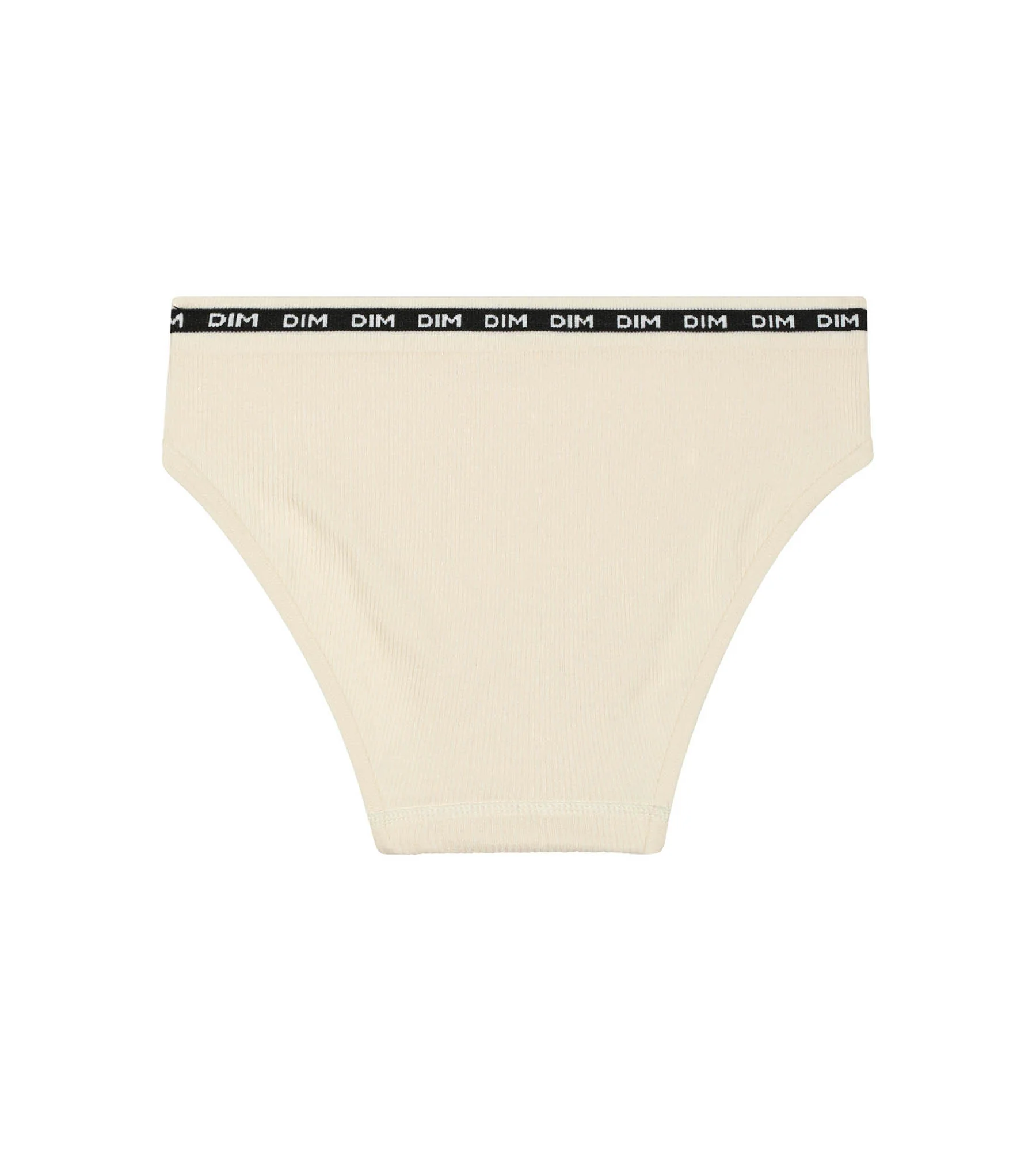 Slip pour fille en tissu côtelé Beige à ceinture noire Dim Icons
