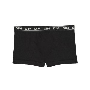 Boxer garçon en coton modal côtelée Noir Dim Icons