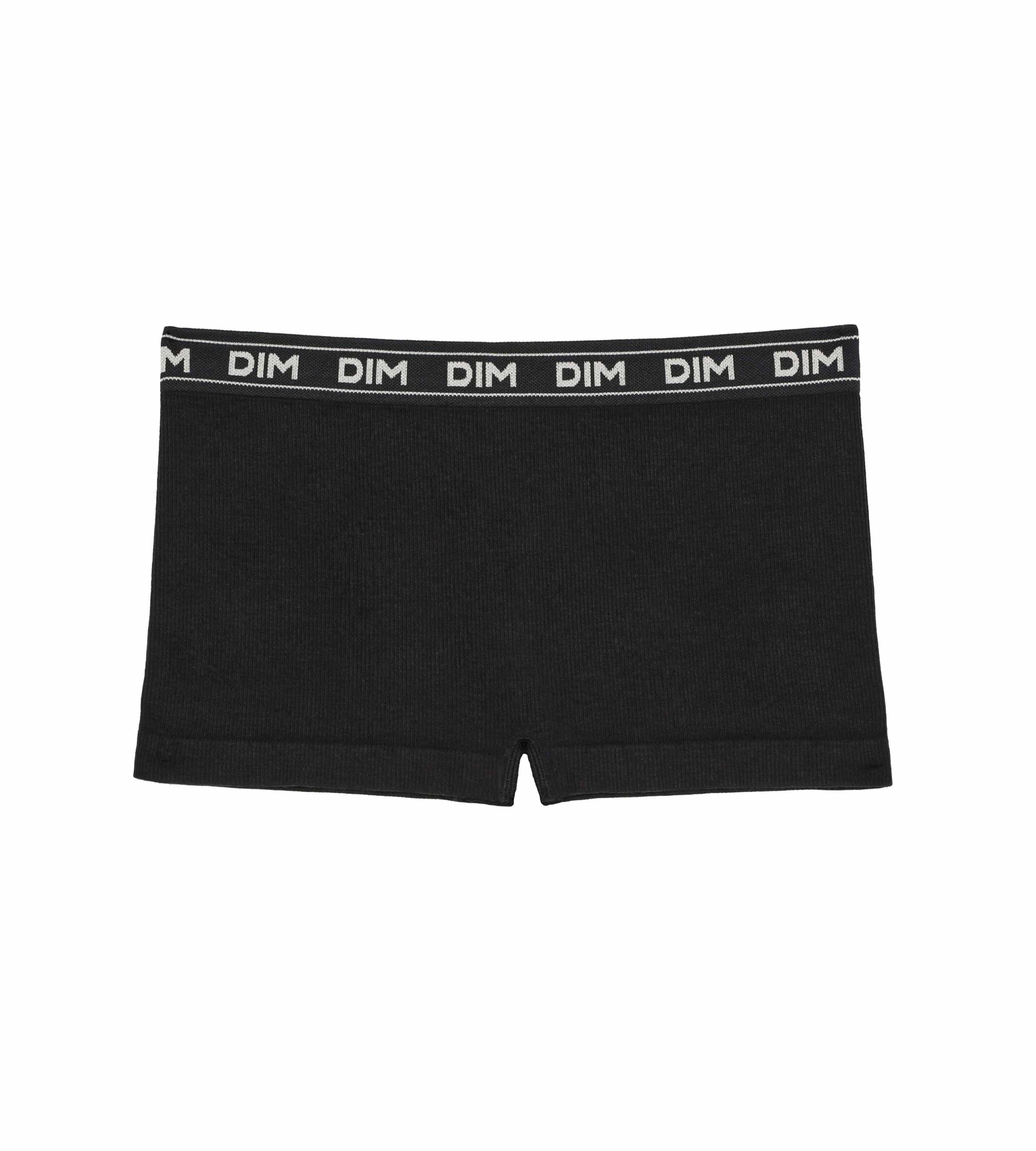 Boxer garçon en coton modal côtelée Noir Dim Icons