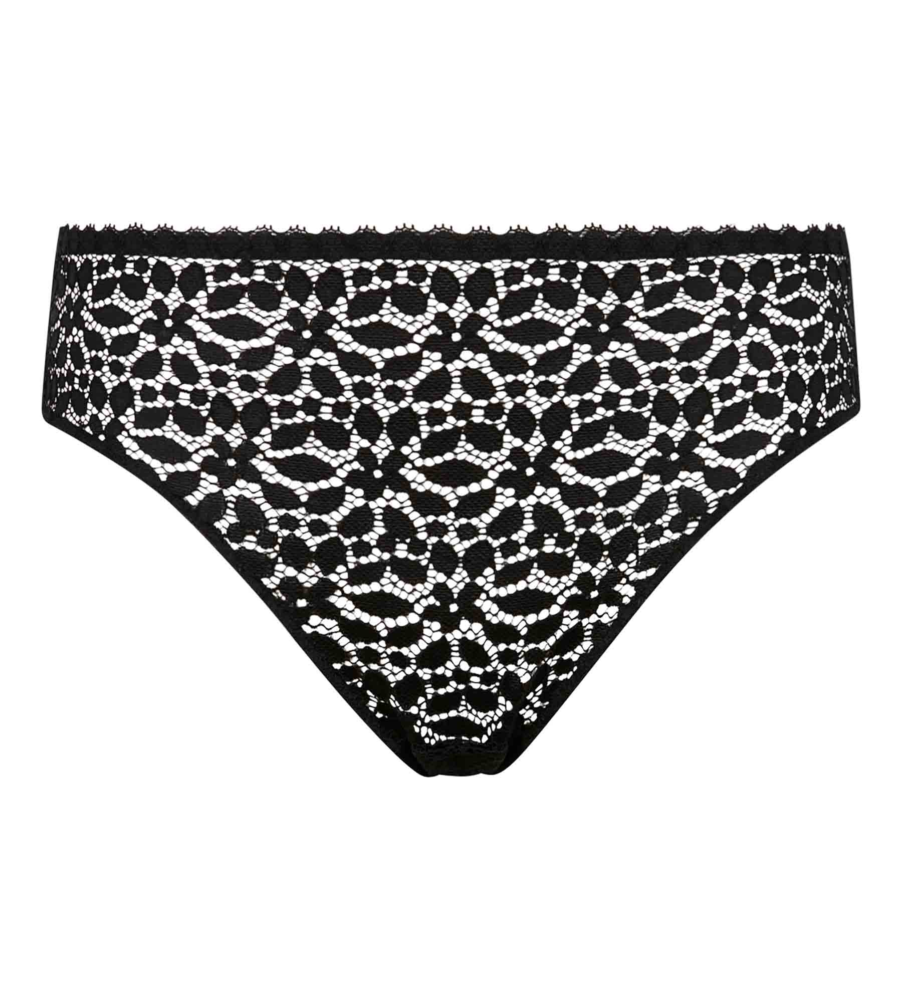 Culotte en dentelle florale ajourée Noire Daily Dentelle – Image 5