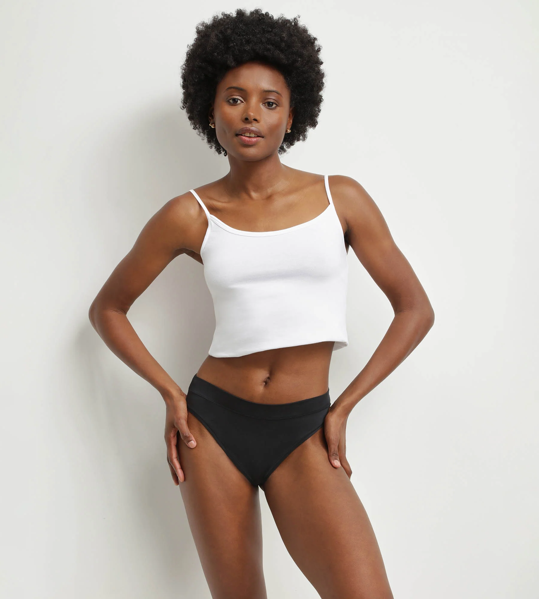 String femme en coton modal Noir Dim Comfort Collection – Image 3