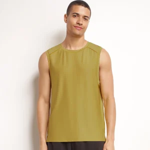 Débardeur de sport homme en matière aérée Olive Dim Move
