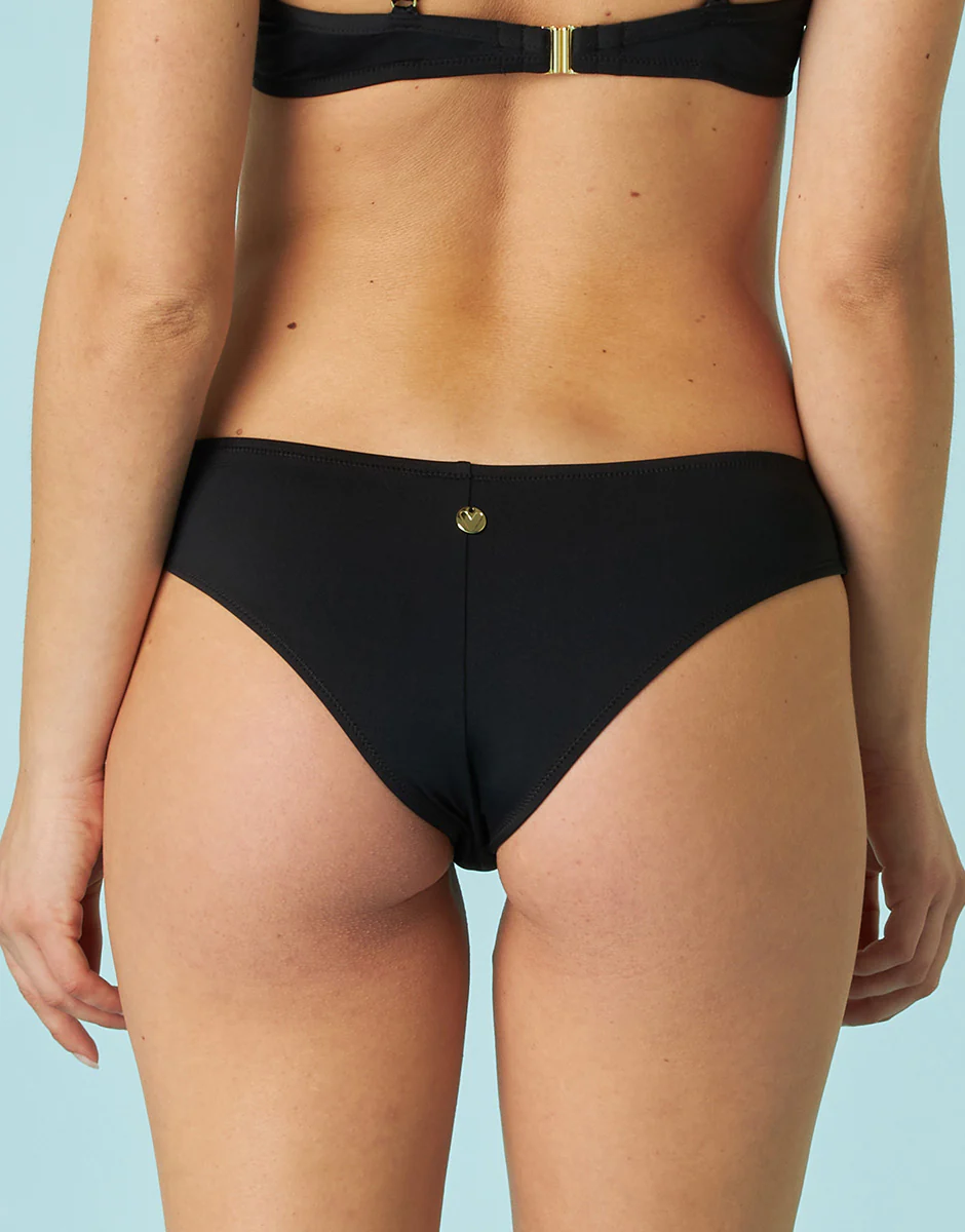 Bas de maillot de bain brésilien Essential Micro en microfibre noir