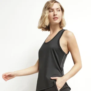 Débardeur de sport femme en viscose noire Dim Move