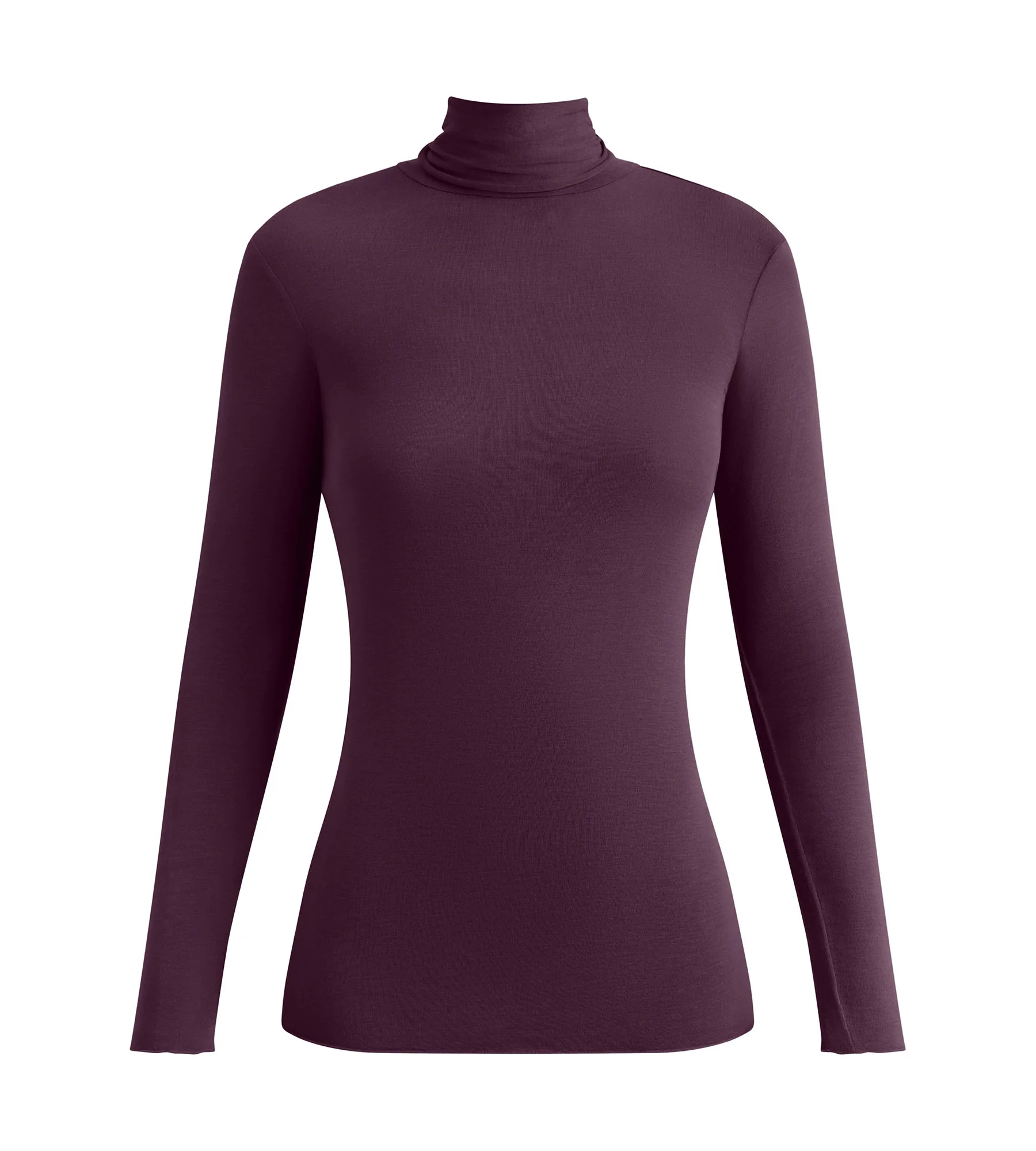 T-shirt femme à col montant Violet Dim Thermal – Image 3