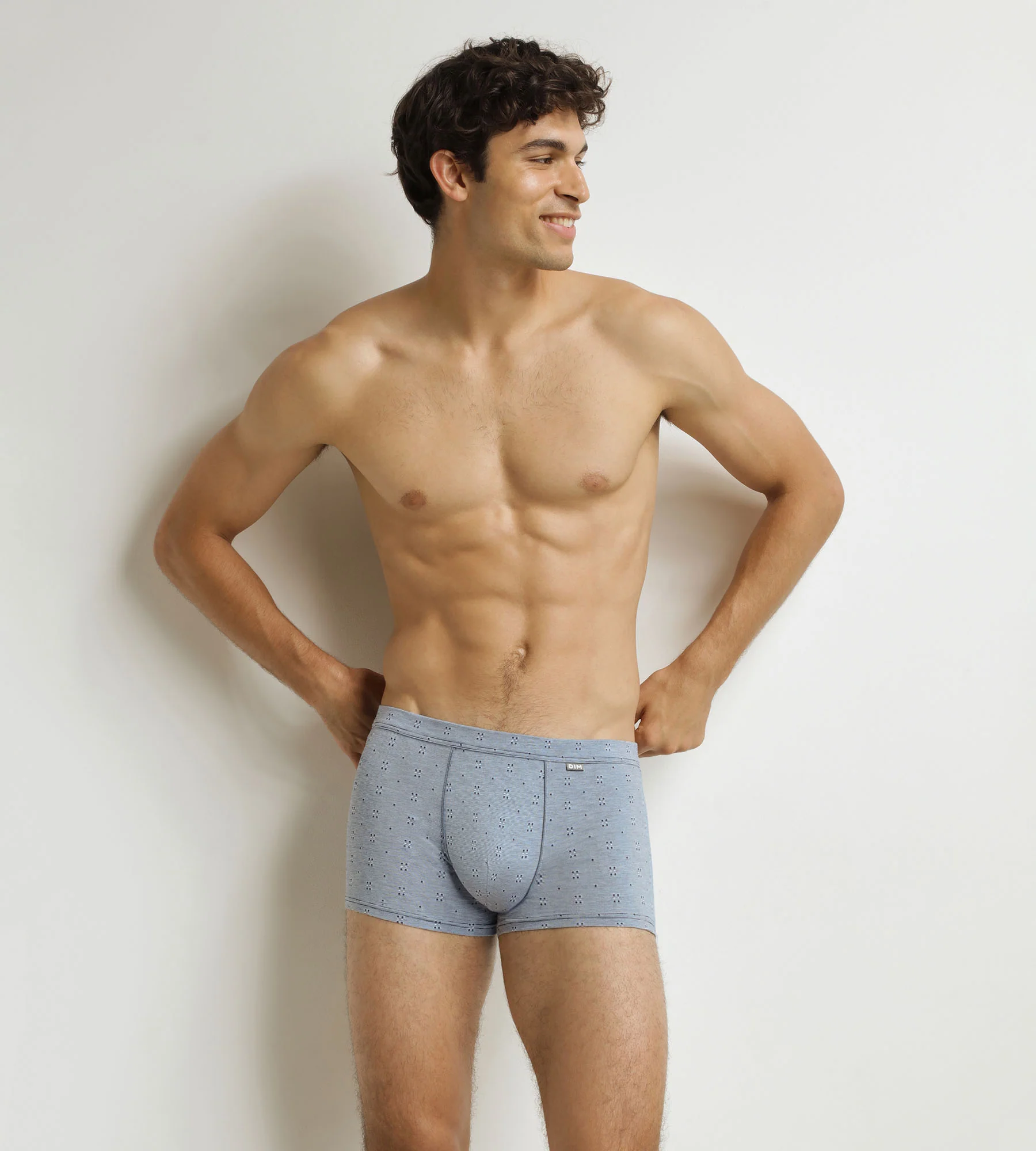 Boxer homme Bleu Jean Dim Classic Coton Modal