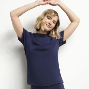 T-shirt de sport femme thermorégulateur Bleu Dim Move