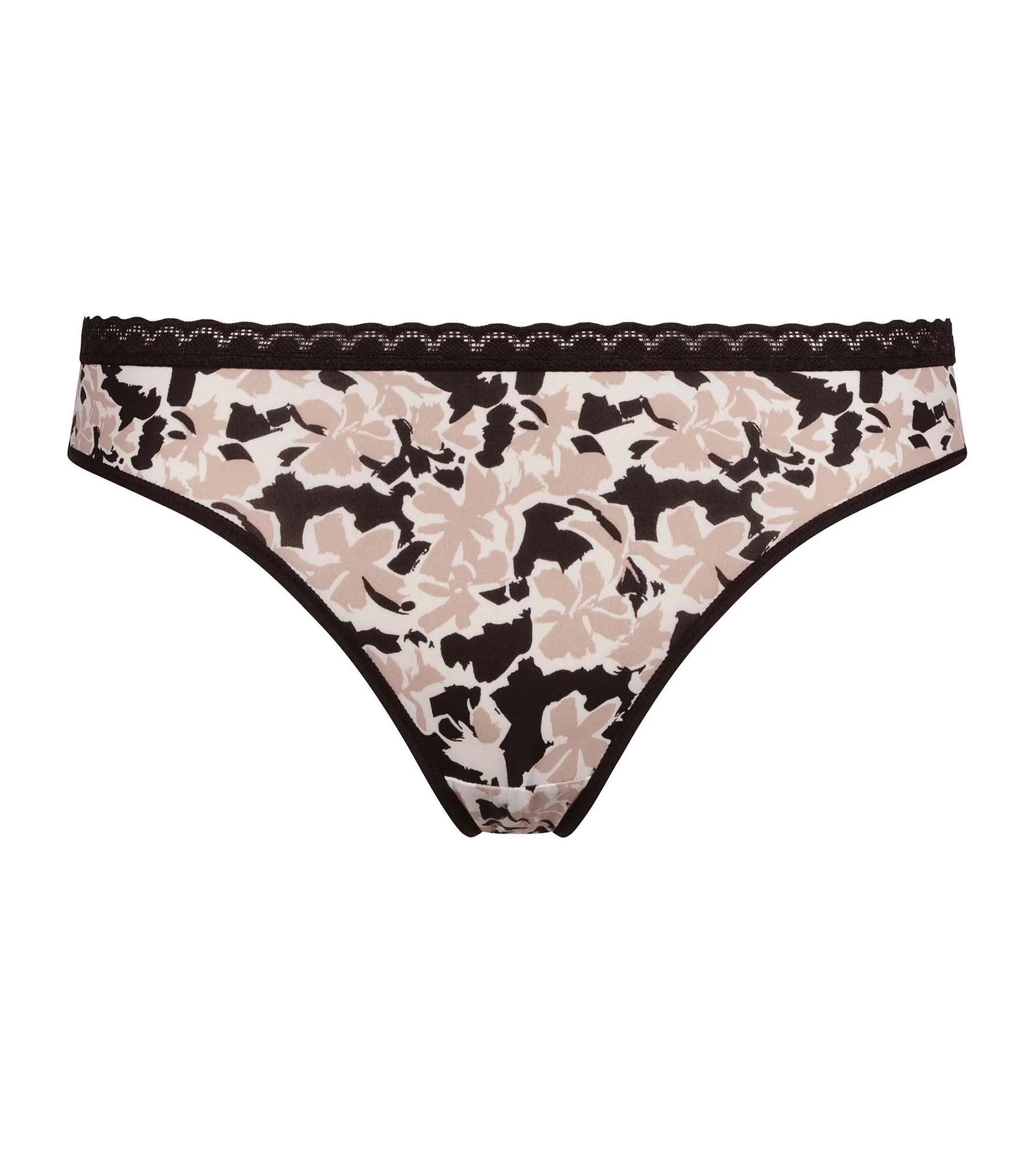 Culotte femme en microfibre à motif floral et tulle Dim Daily Micro – Image 5