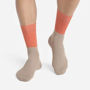 Chaussettes homme en coton effet colorblock Praline Dim Mode