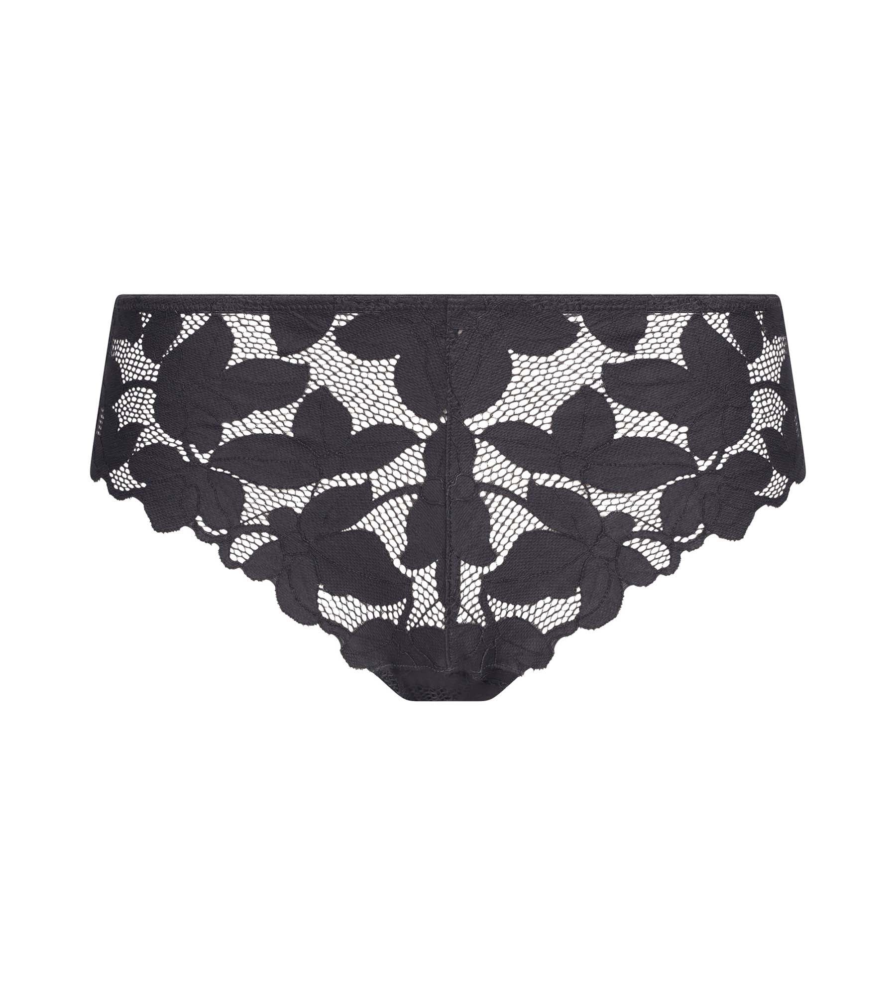 Slip femme en dentelle à grosses fleurs Gris Granit Dim Lacy – Image 5