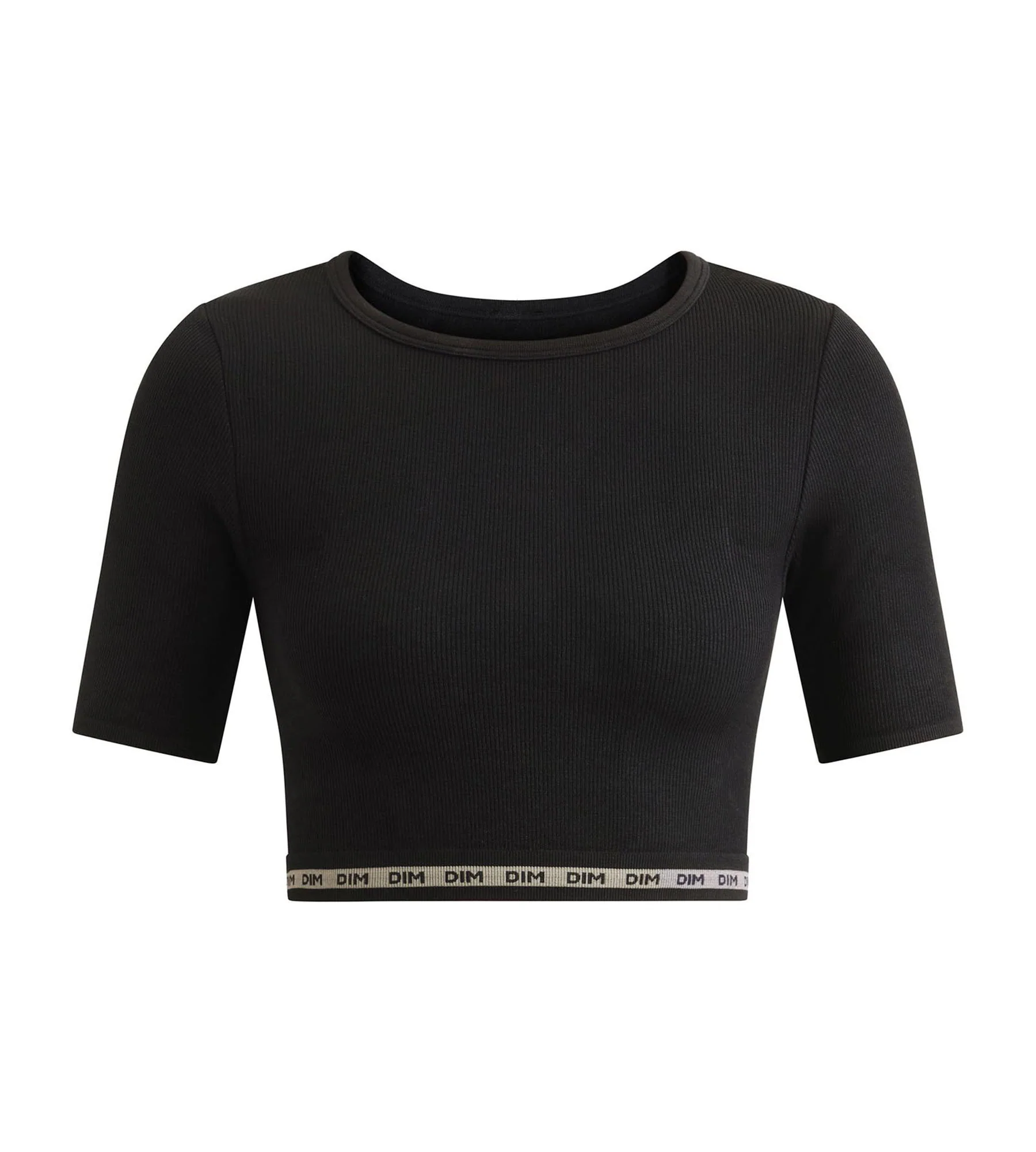 Top femme sans couture en microfibre côtelée Noir Dim Icons Seamless – Image 5