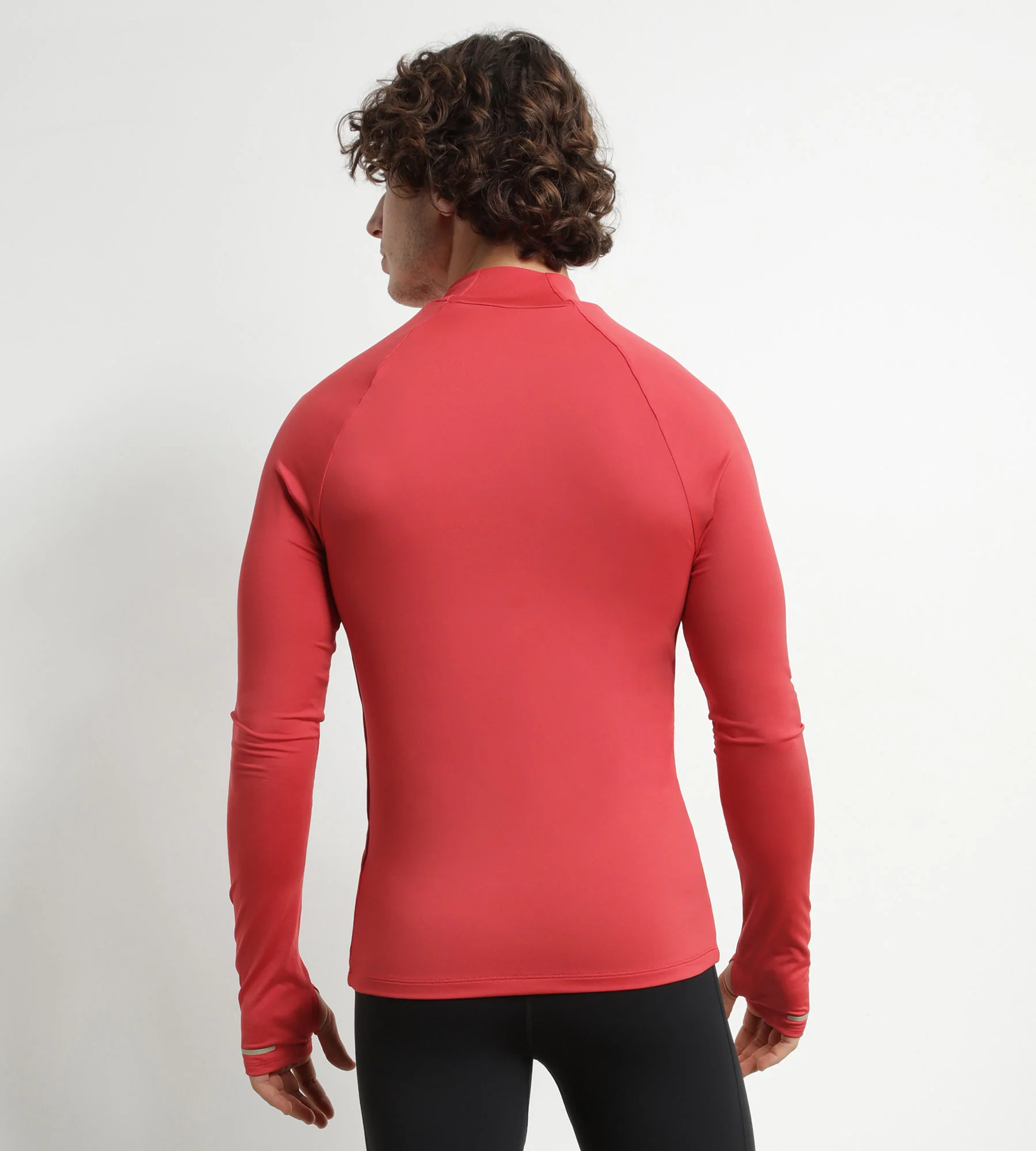 Haut de sport homme à col montant en microfibre Rouge Dim Move