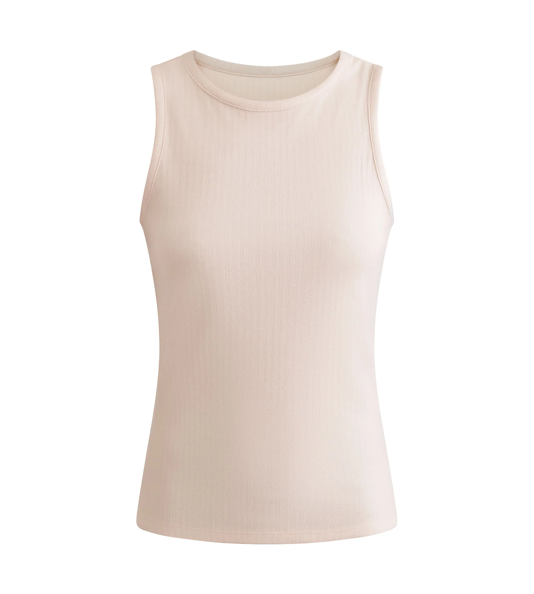 Débardeur femme côtelé Rose Dim Thermal x Ines de La Fressange – Image 3