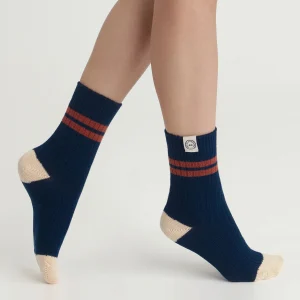 Chaussettes femme colorblock Bleu Dim x Ines de La Fressange