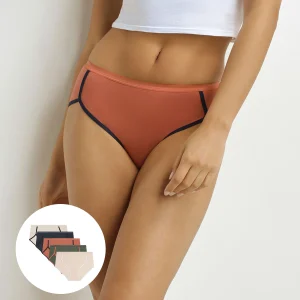 Lot de 5 boxers femme Beige Taupe Kaki Dim x Ines de La Fressange