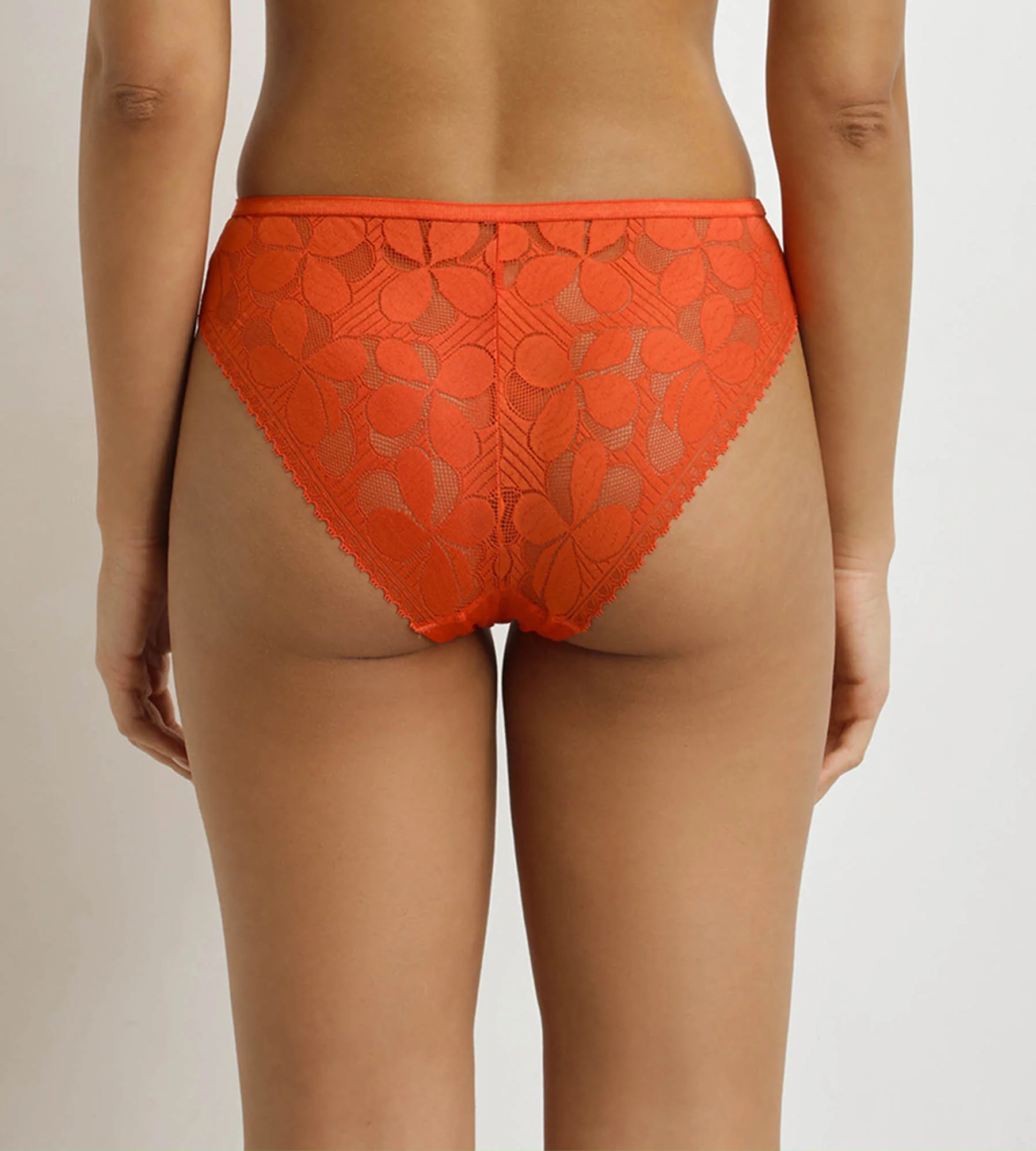Culotte femme semi-transparente Orange Art Flowers